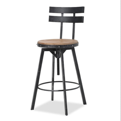 Black Metal Chair with Wood Seat | Viva Forge