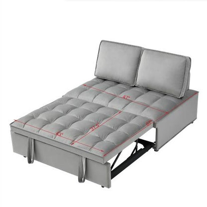 Viva Elite Solis Grey Velvet Convertible Sofa Bed - The Future of Luxurious Transformation