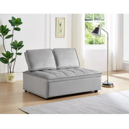 Viva Elite Solis Grey Velvet Convertible Sofa Bed - The Future of Luxurious Transformation