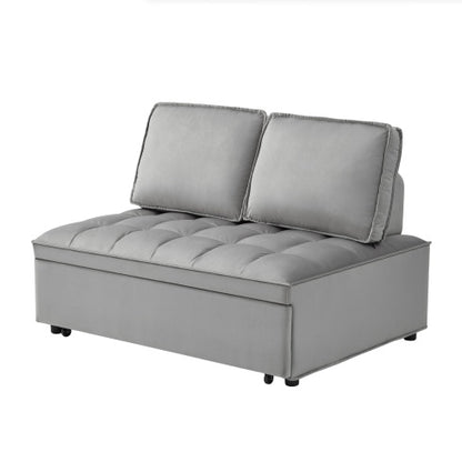 Viva Elite Solis Grey Velvet Convertible Sofa Bed - The Future of Luxurious Transformation