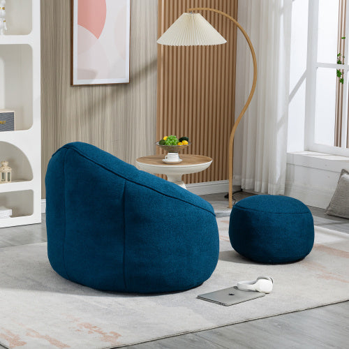 Viva Cocoon High-Pressure Foam Bean Bag Chair with Footrest