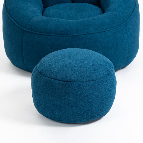 Viva Cocoon High-Pressure Foam Bean Bag Chair with Footrest