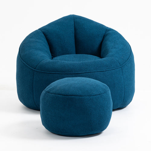 Viva Cocoon High-Pressure Foam Bean Bag Chair with Footrest