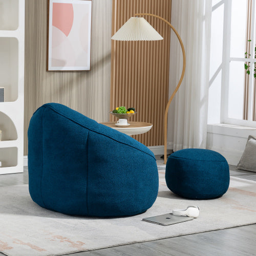 Viva Cocoon High-Pressure Foam Bean Bag Chair with Footrest