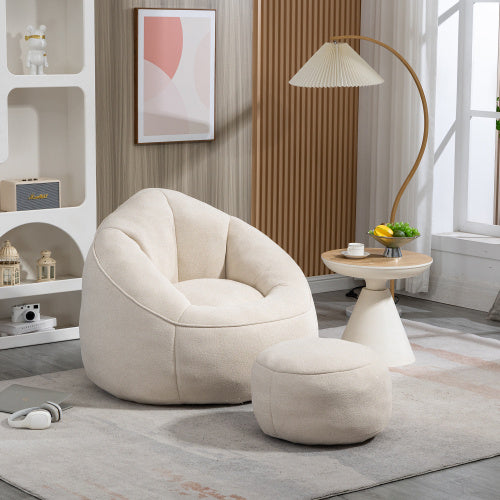 Viva Smart Living Collection: Foam-Filled Bean Bag Chair & Ottoman