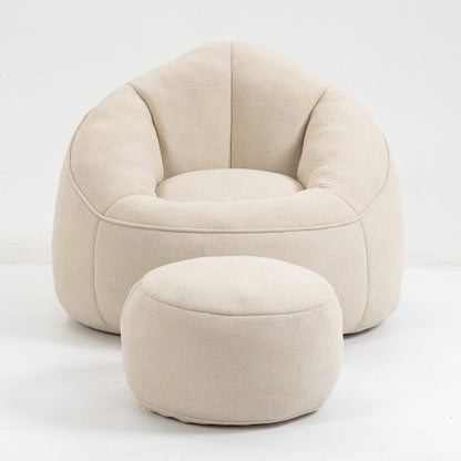 Viva Smart Living Collection: Foam-Filled Bean Bag Chair & Ottoman
