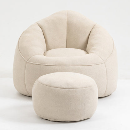 Viva Smart Living Collection: Foam-Filled Bean Bag Chair & Ottoman