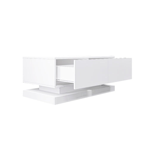 High-Gloss LED Coffee Table with Storage & Bluetooth Control – Elevate Your Living Space