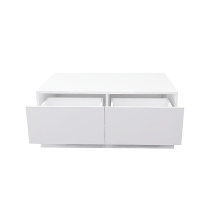 High-Gloss LED Coffee Table with Storage & Bluetooth Control – Elevate Your Living Space