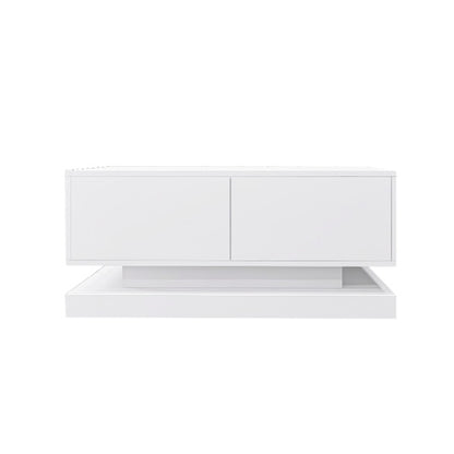 High-Gloss LED Coffee Table with Storage & Bluetooth Control – Elevate Your Living Space