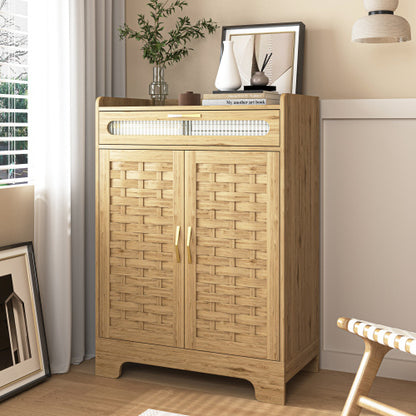 Aria Wood Farmhouse Coffee Bar Cabinet | Viva