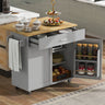 Luxurious Rolling Kitchen Island with Ample Storage | Viva Vanity