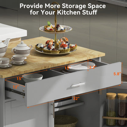 Luxurious Rolling Kitchen Island with Ample Storage | Viva Vanity