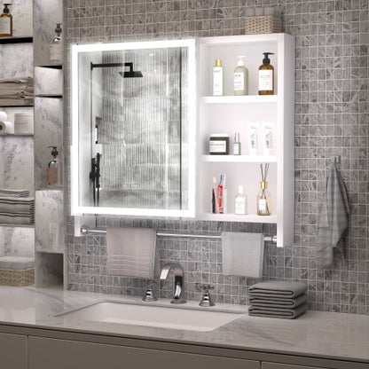 Modern 32"x28" Bathroom Cabinet with Mirror & LED Lights – Stylish Storage & Illumination