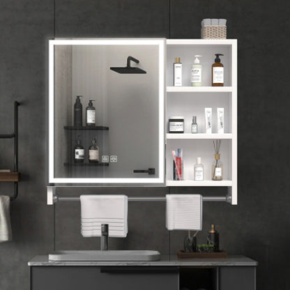 Modern 32"x28" Bathroom Cabinet with Mirror & LED Lights – Stylish Storage & Illumination