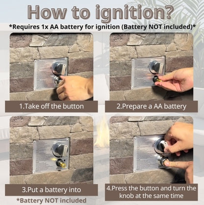 28" Outdoor Propane Fire Pit Table – Elegant & Smokeless Fire for Your Patio