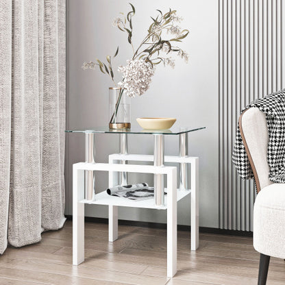Modern Tempered Glass Tea Table - Elevate Your Living Room with Contemporary Elegance