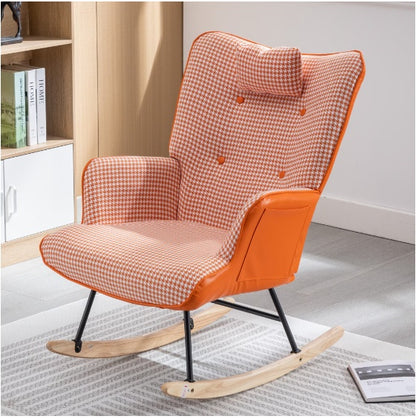 Orange High-Back Rocking Chair | Viva Luna
