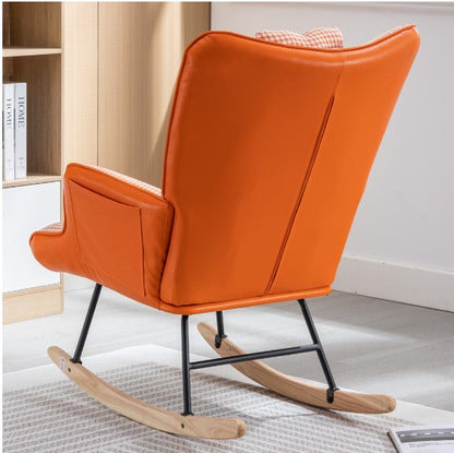 Orange High-Back Rocking Chair | Viva Luna