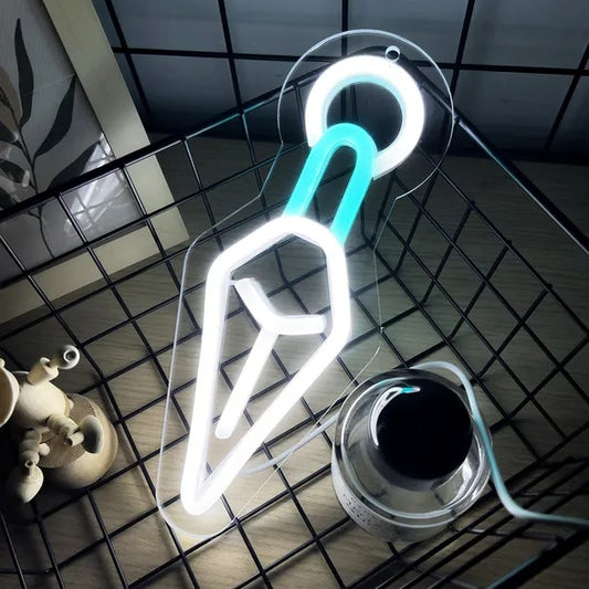 Stylish Neon LED Wall Lamp - Modern USB-Powered Ambient Light for Home & Events