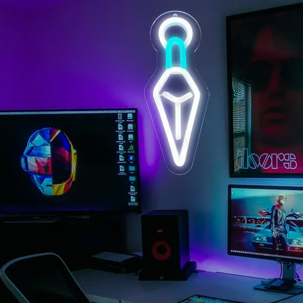 Stylish Neon LED Wall Lamp - Modern USB-Powered Ambient Light for Home & Events