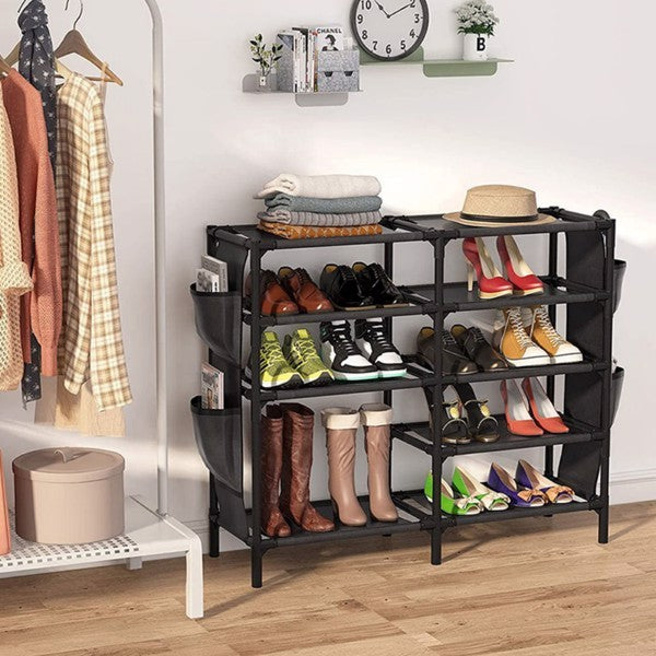The Viva 5-Tier Freestanding Shoe Rack – Vertical Clarity for Modern City Living