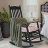 Viva Ondulé Collection: Viva Ondulé Black Poplar Rocking Chair with Armrests