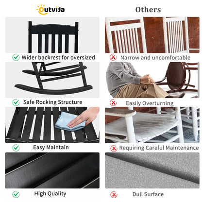 Viva Ondulé Collection: Viva Ondulé Black Poplar Rocking Chair with Armrests