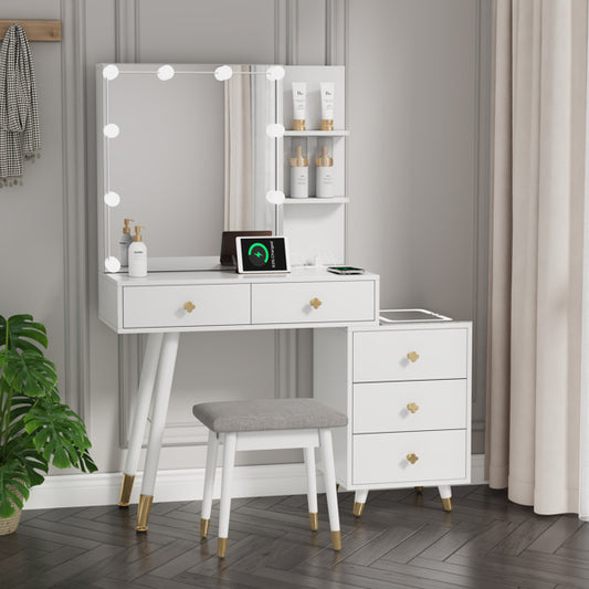 Viva Amélie LED 7-Drawer Dressing Table Set