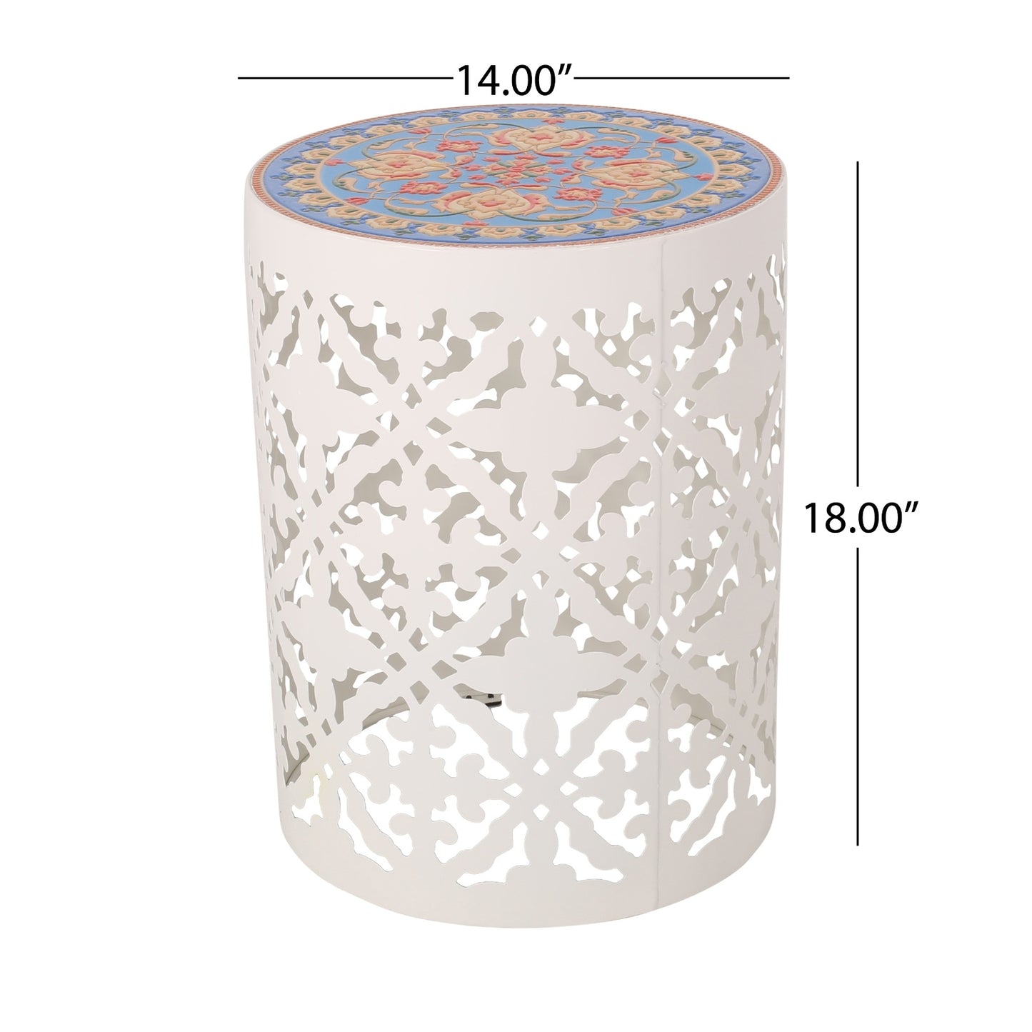 Viva Castana Collection: Viva Castana Bianco Mosaic Side Table