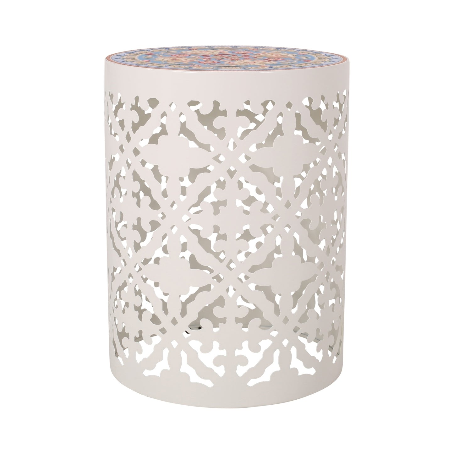 Viva Castana Collection: Viva Castana Bianco Mosaic Side Table