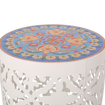 Viva Castana Collection: Viva Castana Bianco Mosaic Side Table