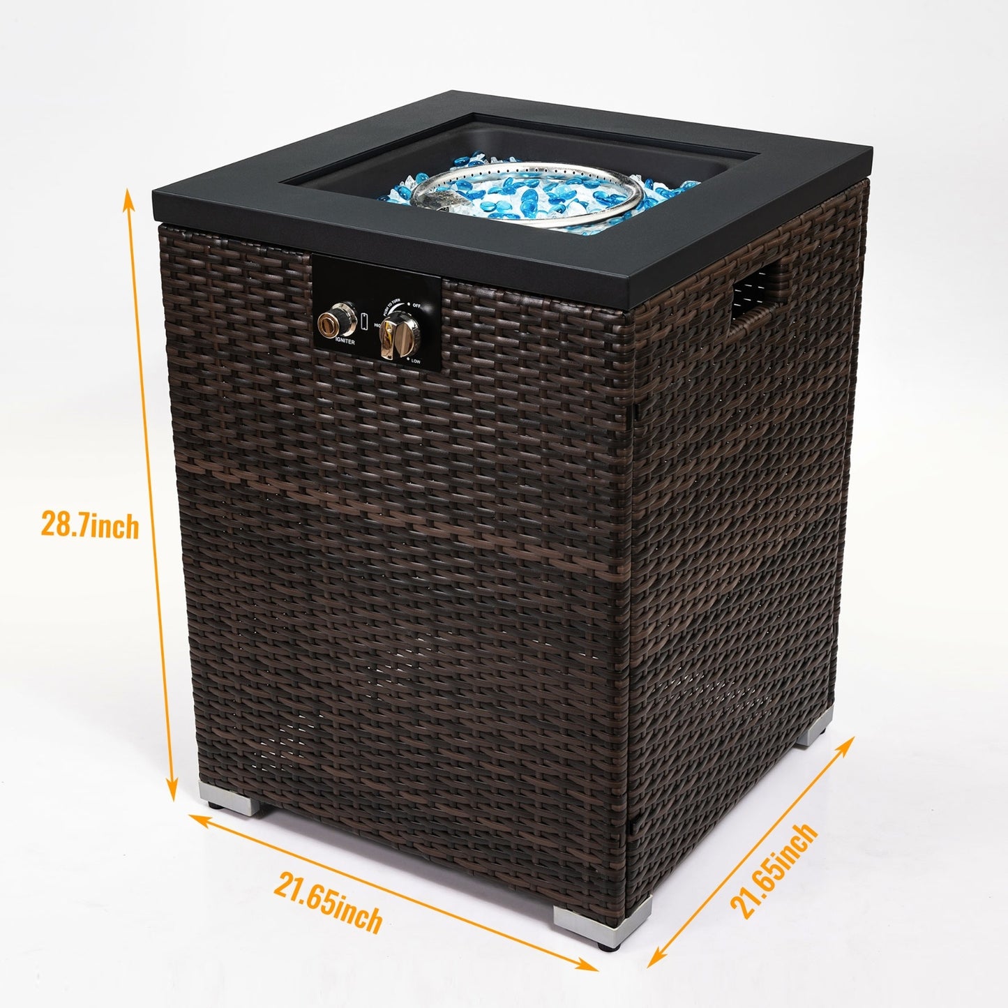 Viva Aria Wicker Fire Pit Column