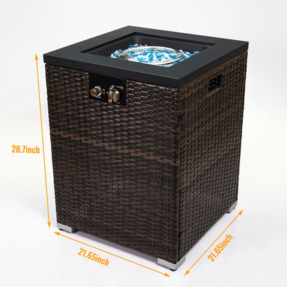 Viva Aria Wicker Fire Pit Column