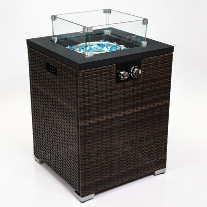 Viva Aria Wicker Fire Pit Column