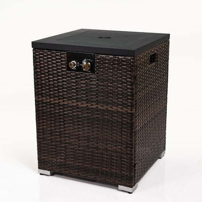 Viva Aria Wicker Fire Pit Column