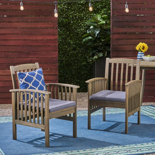 Viva Casa Acacia Dining Chairs (Set of 2)