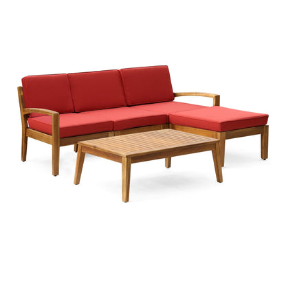Grenada Red L-Shape Outdoor Sectional | Viva Solara