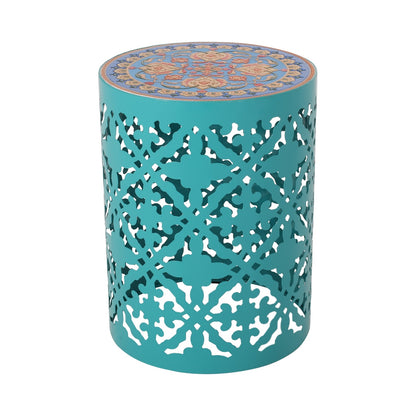 Viva Castana Collection: Viva Castana Teal Mosaic Side Table