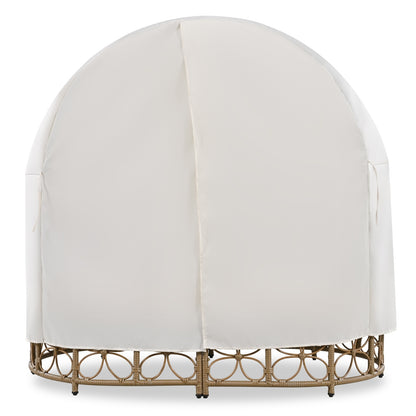 Viva Solara Floral-Pattern Wicker Daybed