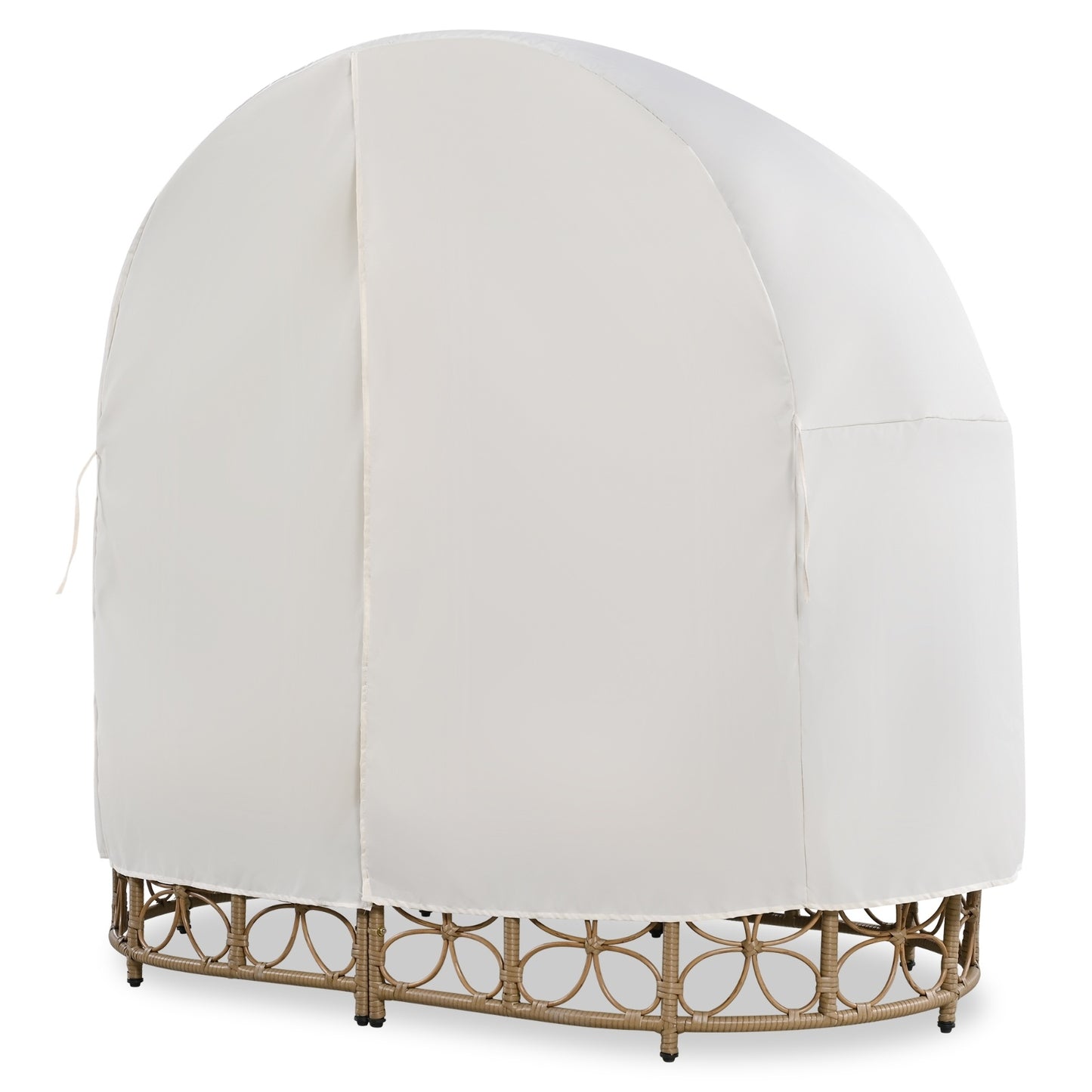 Viva Solara Floral-Pattern Wicker Daybed