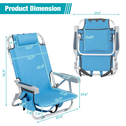 Blue Folding Beach Chair | Viva Marisol