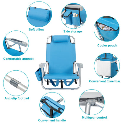 Blue Folding Beach Chair | Viva Marisol