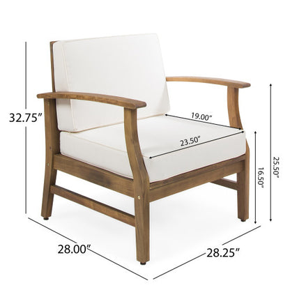 Cream Wooden Club Chair | Viva Clement