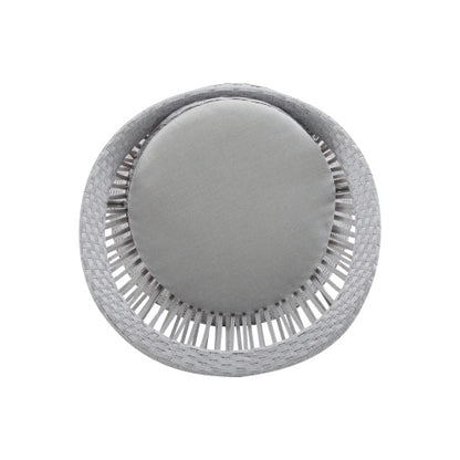 Modern Gray Wicker Lounge Chair | Stylish Rattan & Iron Frame for Indoor & Outdoor Relaxation