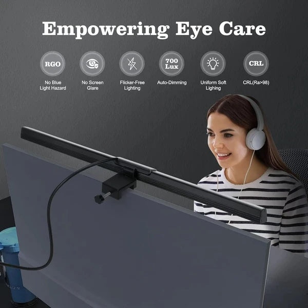 Ultra-Slim USB Powered Monitor Light Bar – 25 Lighting Modes | Eye-Caring Desk Lamp