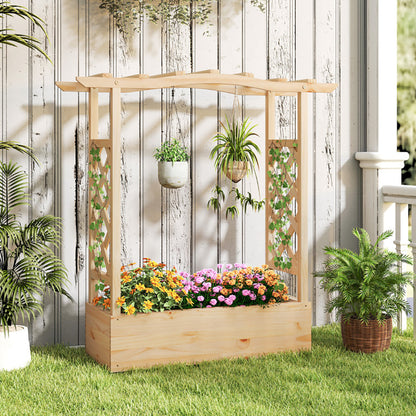 Viva Atelier Gaia Elevated Garden Planter with Trellis & Canopy