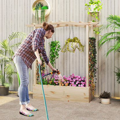 Viva Atelier Gaia Elevated Garden Planter with Trellis & Canopy