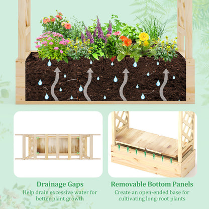 Viva Atelier Gaia Elevated Garden Planter with Trellis & Canopy