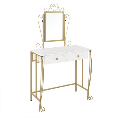 Viva Elite Modern Women's Vanity Set with Mirror & Stool - The Future of Feminine Empowerment